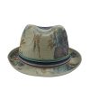 Cowboy Floral Trilby Paper Straw Hat