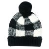 Custom Winter Grid Stylished Grid Designed Knitted Hat