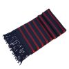 Custom Winter Striped Woven Scarf With Tassels