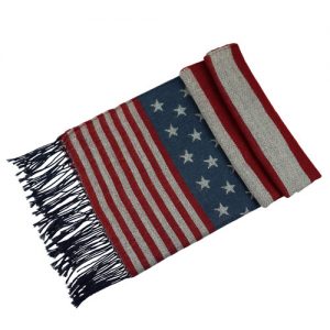 Fashion Stars and Stripes Woven Scarf