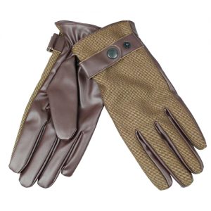 Flexible Men's Two Tone Leather Driving Gloves