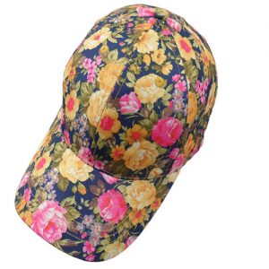 Designer Floral 6 Panel Baseball Cap