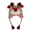 Custom Kids Christmas Reindeer Earflap Hat-0