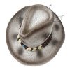 Mens Fashion Classical Hat with Beaded Trim Band-0