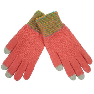 Ladies Jacquard Acrylic Touch Screen Gloves