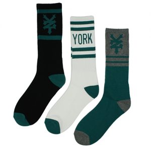 3-Pack Ribbed Crew Sports Socks