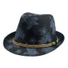 Mens Printing Straw Hat in Navy Camouflage-0