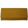 Women's Hand Woven Yellow Premium continental Leather Wallet