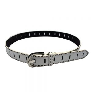 Ladies Women Litchi Pattern Adjustable Waist Belt-0