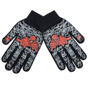 Children's Spiderman Print Warm Magic Gloves-0