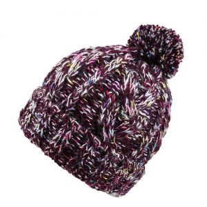 Comfortable Pom Pom Fleece Lined Knitted Bobble Hat