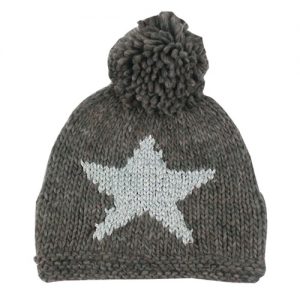 Cute Comfortable Star Designed Knitted Bobble Hat