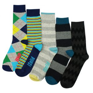 Men Striped Argyle Socks Combination