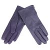 Luxury Unisex Zipper Trim Purple Nappa Leather Gloves