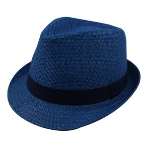 Men's Short Brim Trilby Paper Straw Hat