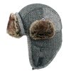 Herringbone Pattern Unisex Winter Wool Trapper Hat