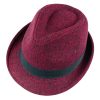 Custom Wool Tweed Short Brim Trilby-0