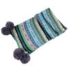 Winter Knitted Scarf with Pom Pom