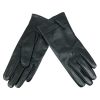 Bow trimmed Graceful Women's Leather Gloves-0