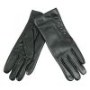 Three Button Trimmed Winter Leather Gloves-0