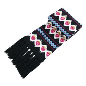 Strawberry Jacquard Women's Fringed Scarf